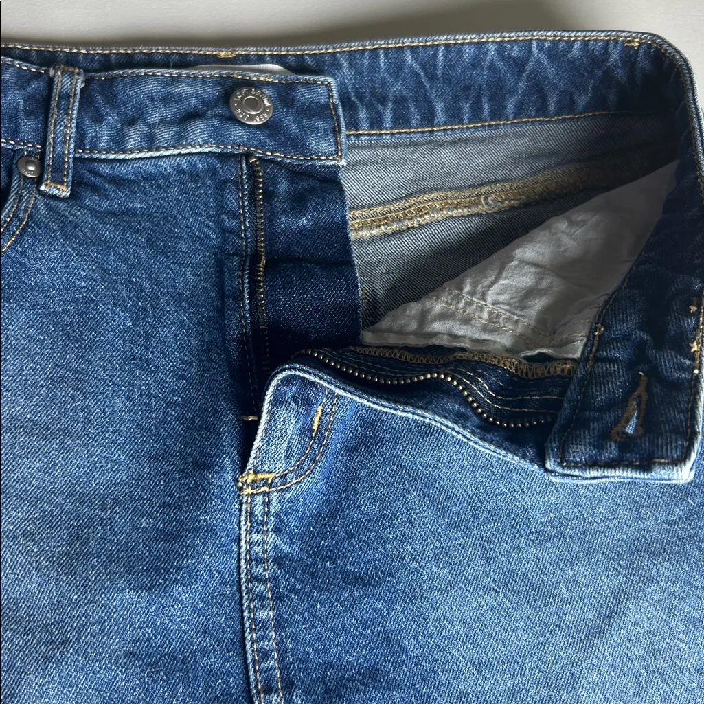 LOFT Denim Mini Skirt Women's Size 0 Ann Taylor LOFT Blue Jean Mini Skirt - Image 3