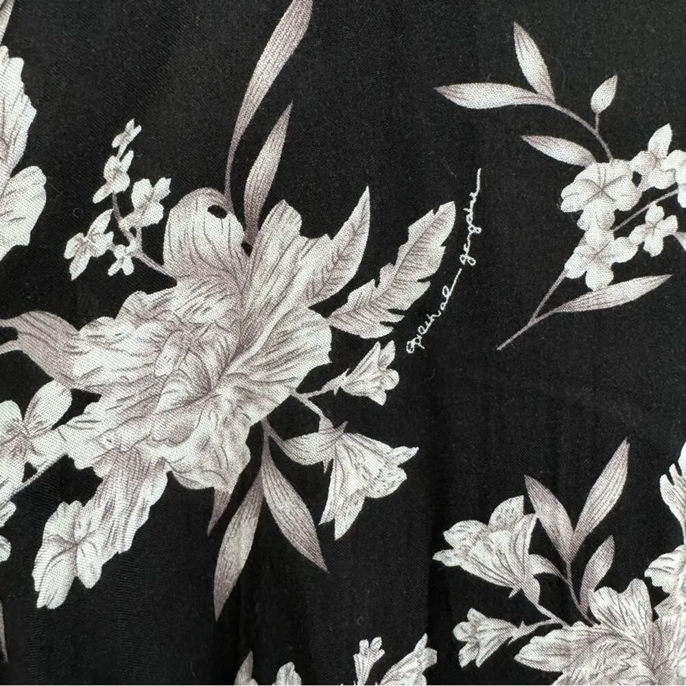 Spiritual Gangster Kimono Floral Robe Duster Cardigan Black & White OS - Image 13