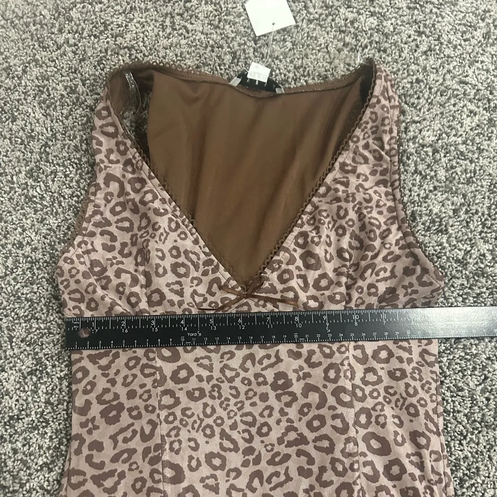 Hyfve Leopard Print Sleeveless Mini Dress Size Small NWT - Image 2