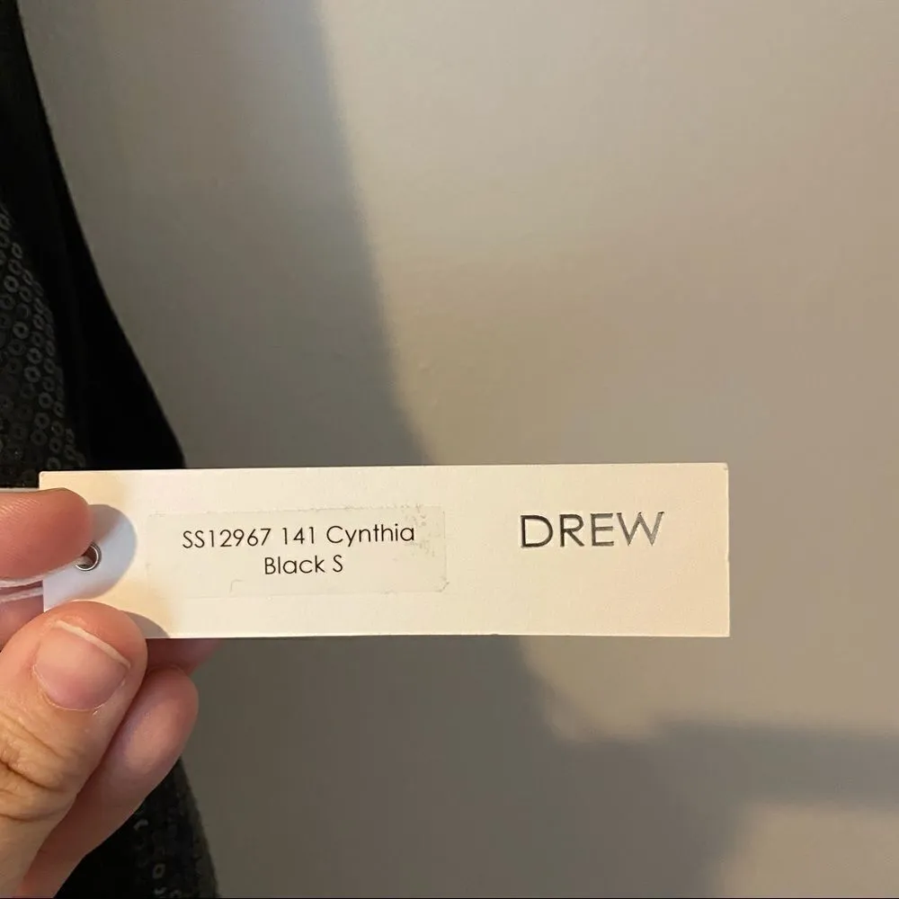 Drew  sequin v neck tank Cynthia black small - Image 4