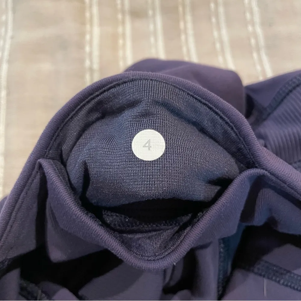 Lululemon Sun Salutation Pant Leggings Full On Luon Cadet Blue Purple 4 W5D45S - Image 7