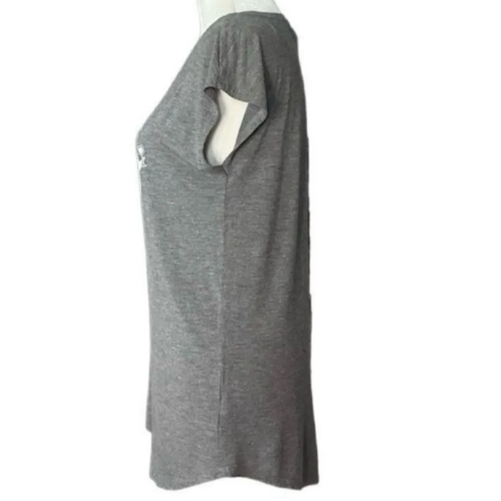 Maurices Here For The boos Halloween Ghost & Wine Graphic T-Shirt Gray Size XS - Image 3