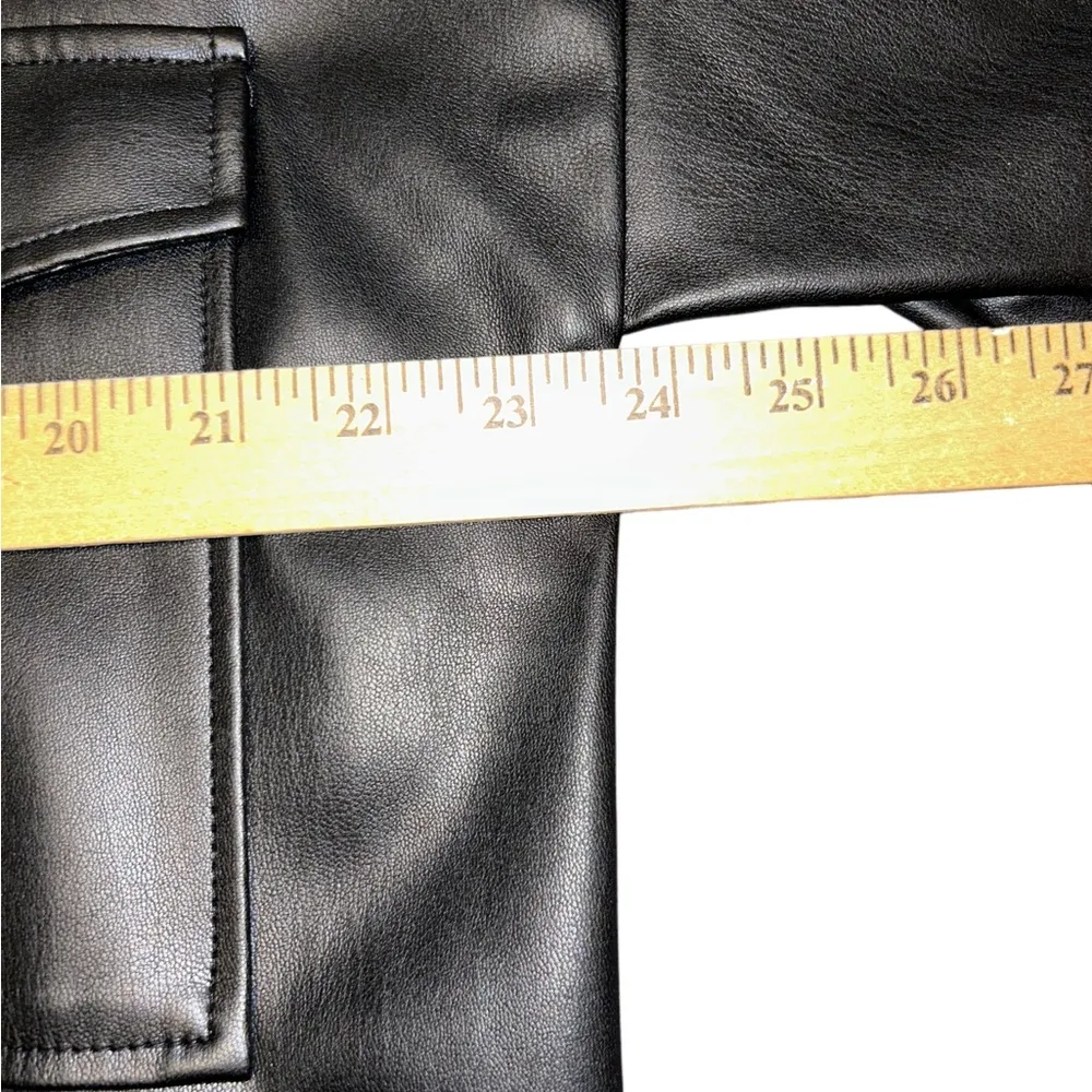 12th Tribe Owen Black Vegan
Leather Shirt Jacket m/l - Image 5