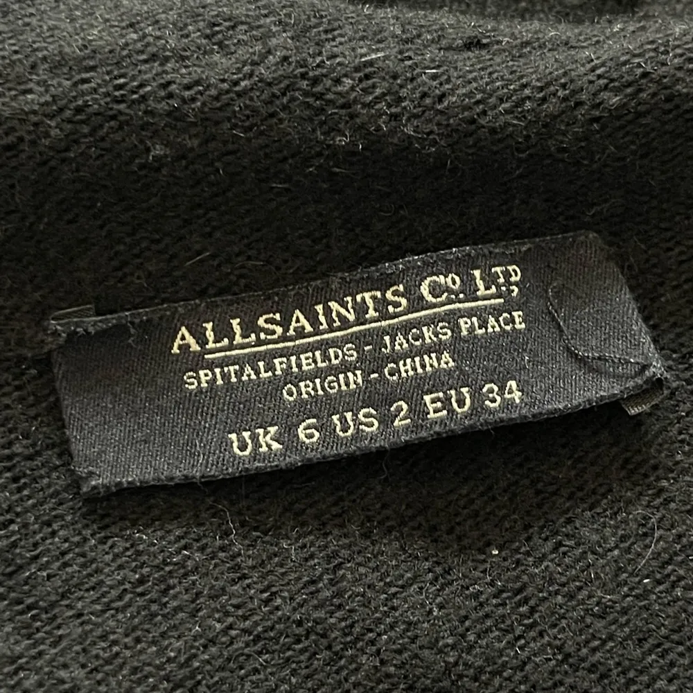 Mantle Cardigan women's wool open sweater size US 2 UK 6 black - Image 2