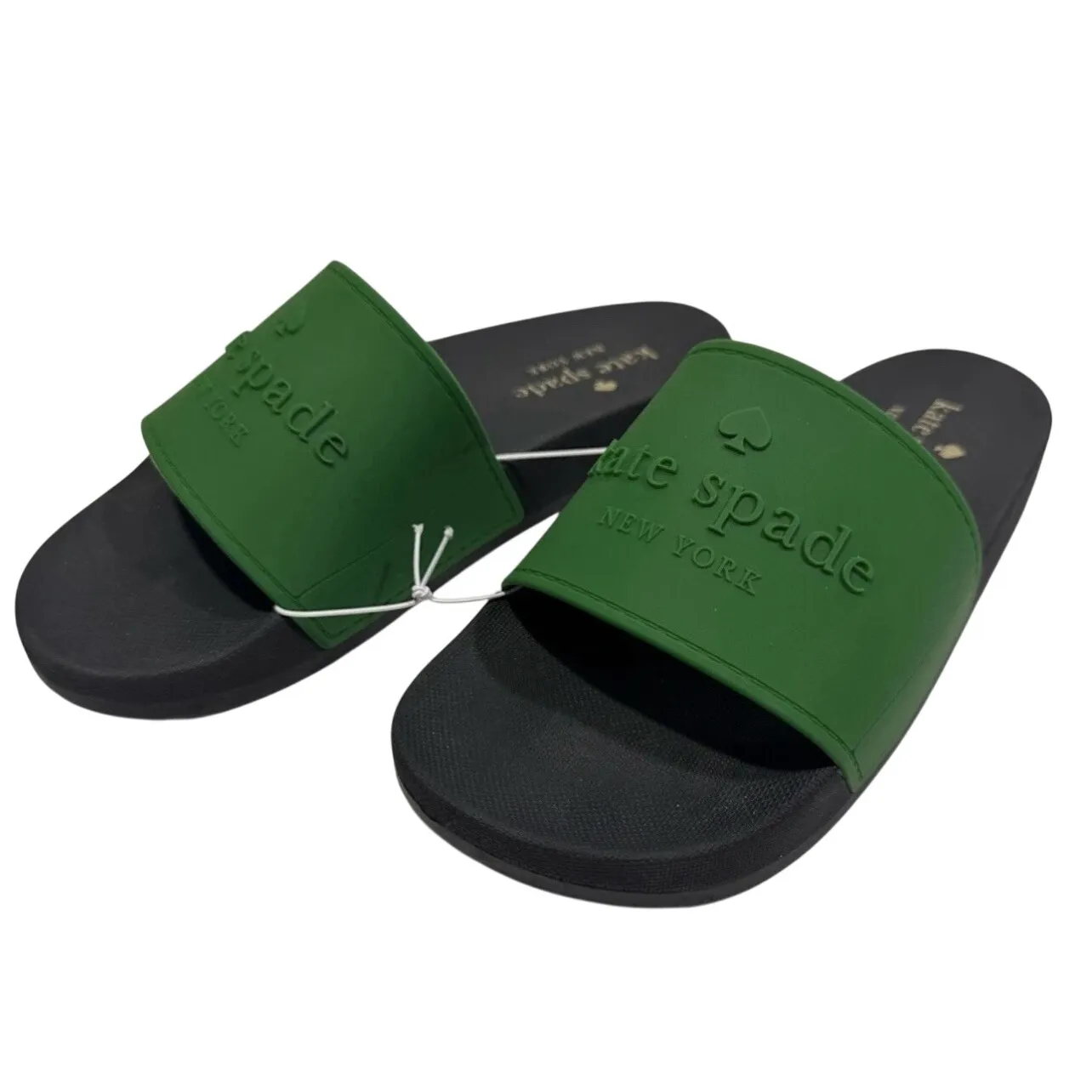 Kate Spade New York Green Logo Slide Sandals Slip On Womens Size 11 - Image 5