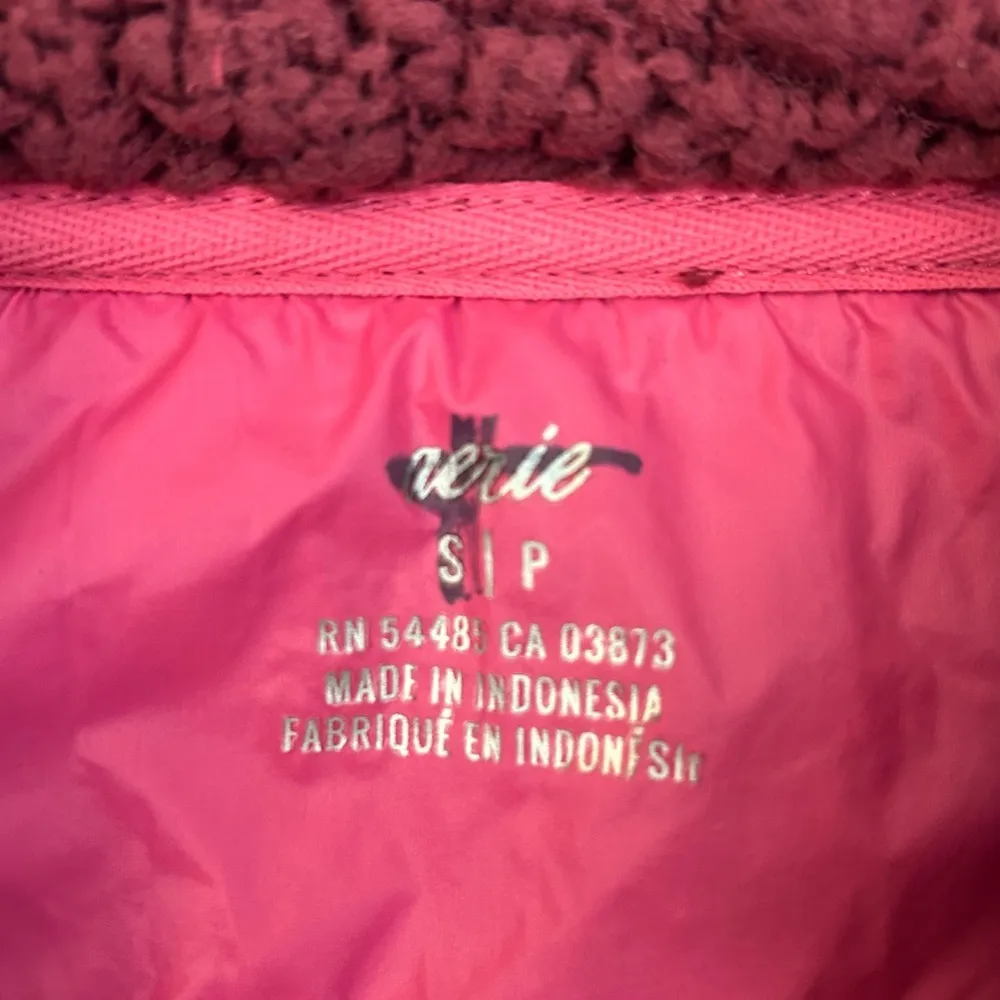 Aerie Dream Sherpa Quater Zip Pink Sweatshirt Size Small - Image 10