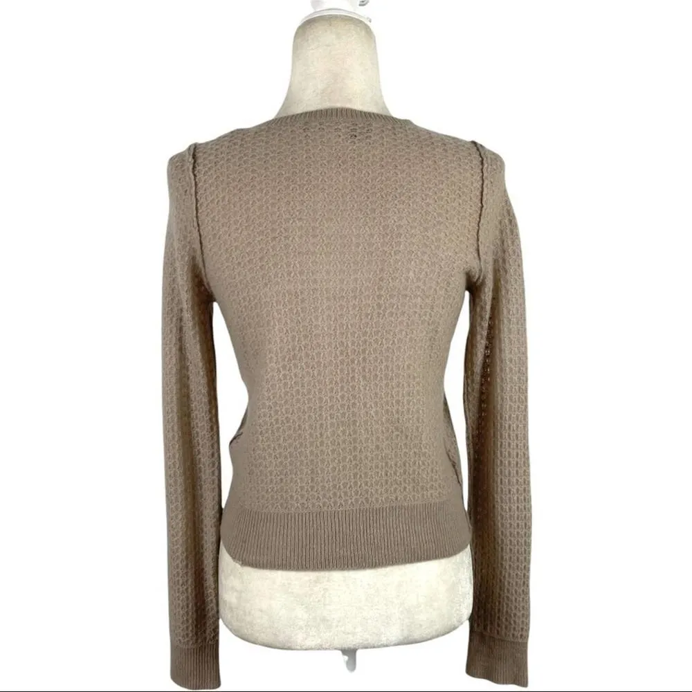 360 Cashmere Cashmere Pullover Sweater Ribbed Cuffs Inside out Stitching Small - Image 9