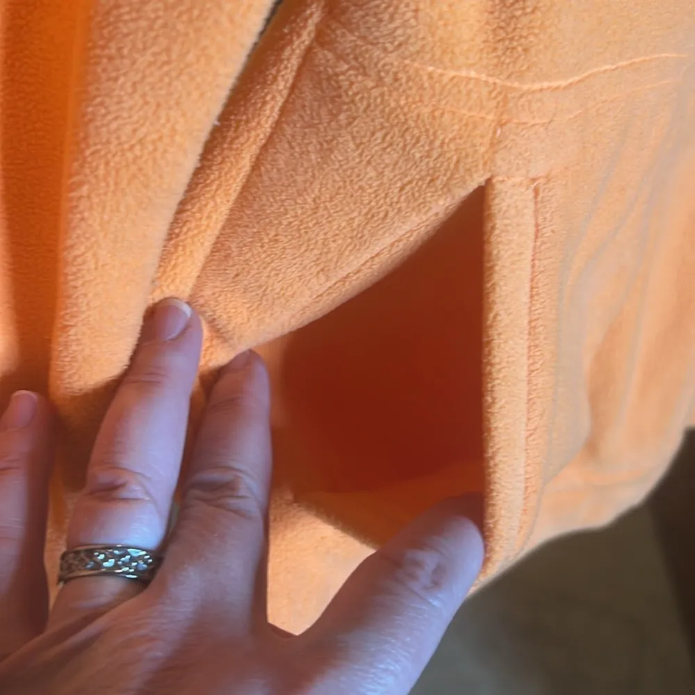 Lilly Pulitzer Fleece Orange Full Zip Up Fleece Jacket Size XS - Image 4
