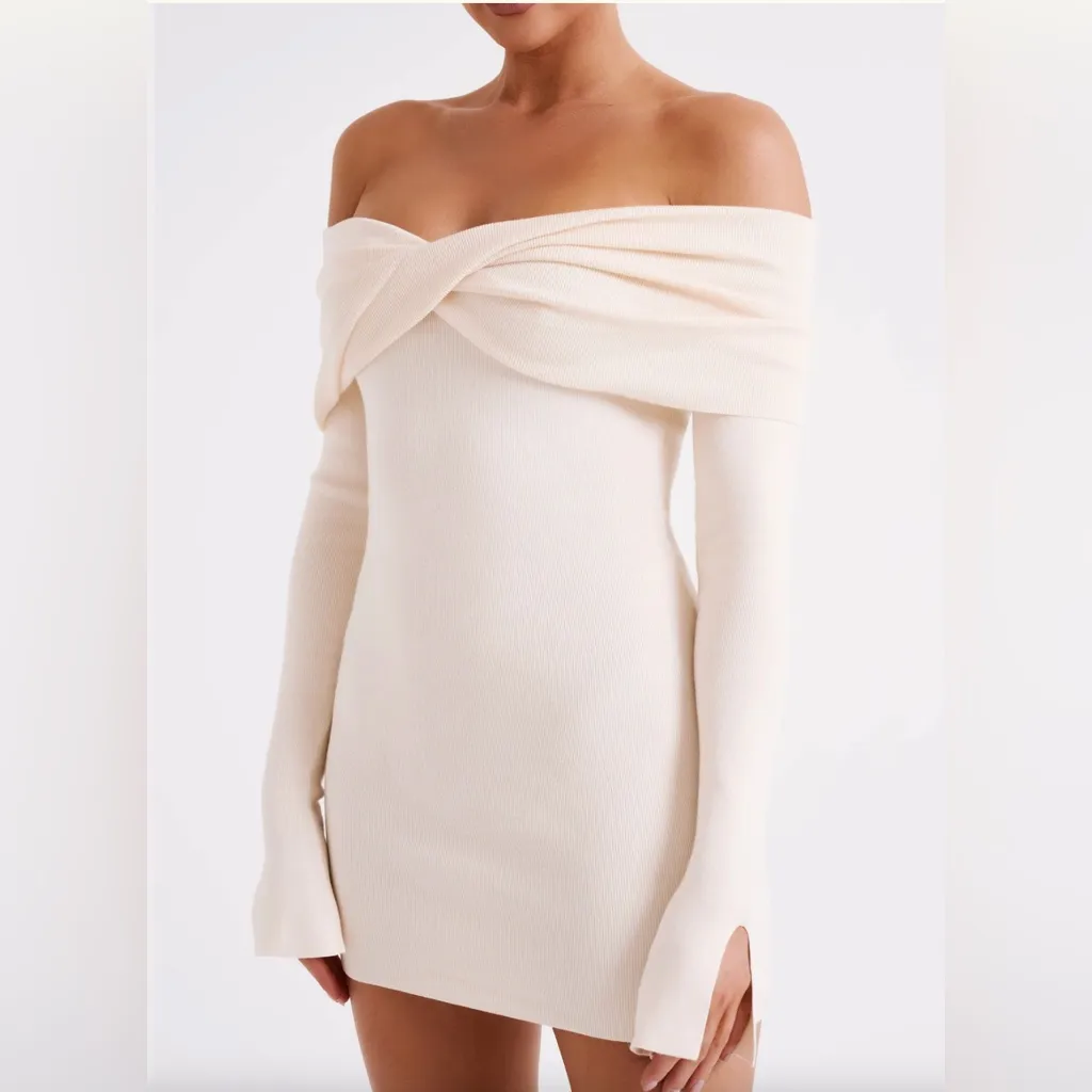 Meshki NEW  Clover Off Shoulder Mini Dress Medium - Image 4