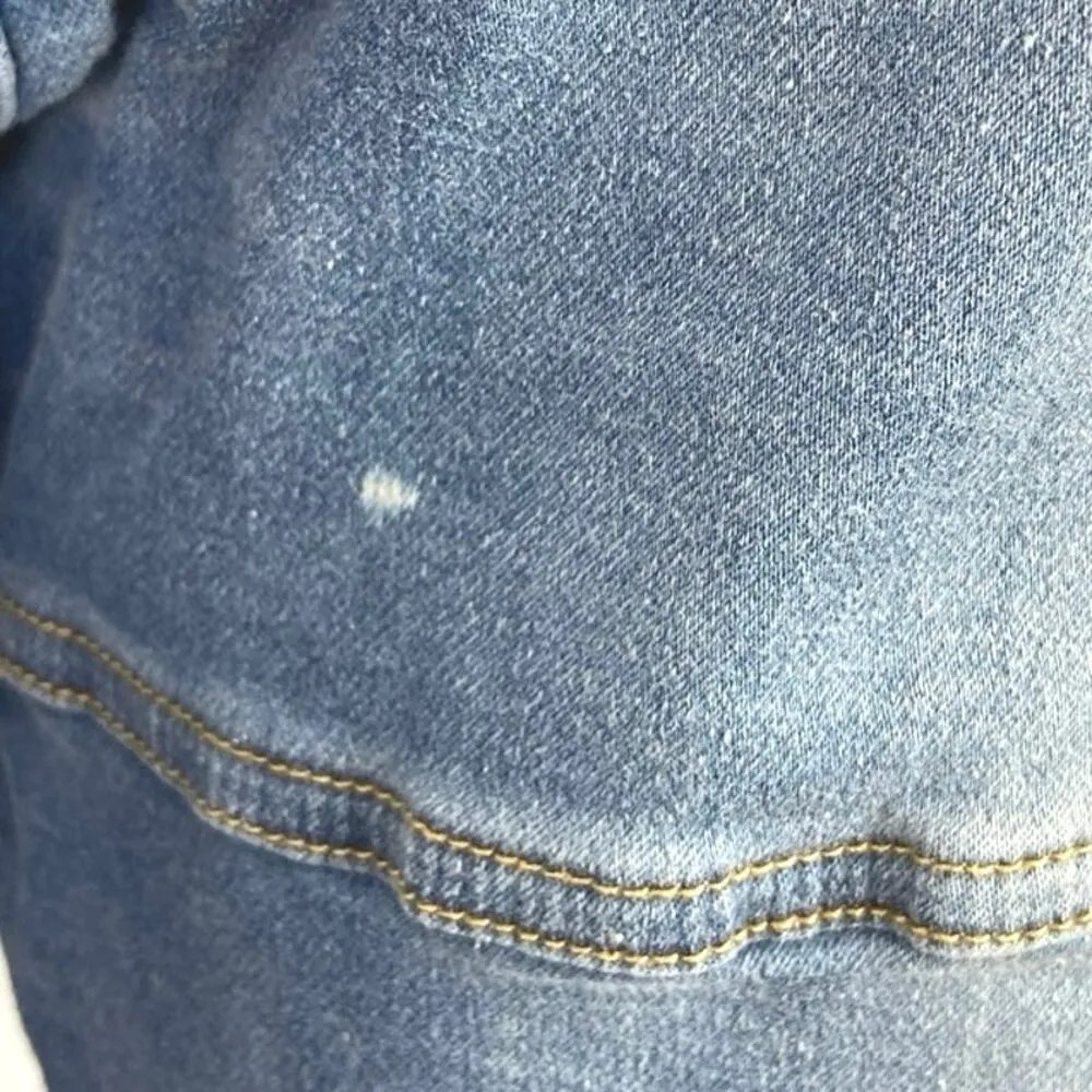 Maniere De Voir Blue Cut-Out High Rise Straight Leg Medium Wash Denim Jeans 10 - Image 5