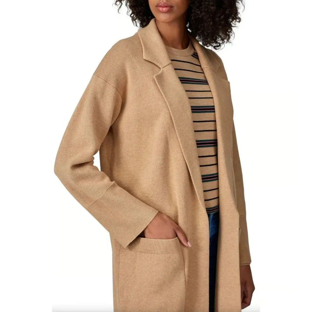 NWT J.Crew Ella in Heather Khaki Open-Front Sweater Blazer Cardigan XXS $178 - Image 7