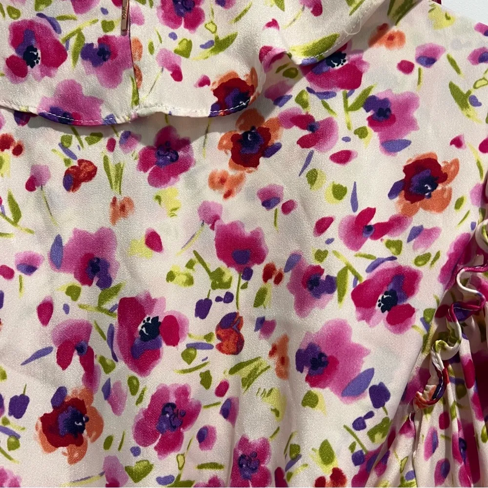 Misa Los Angeles Floral Wrap Mini Dress - Image 10