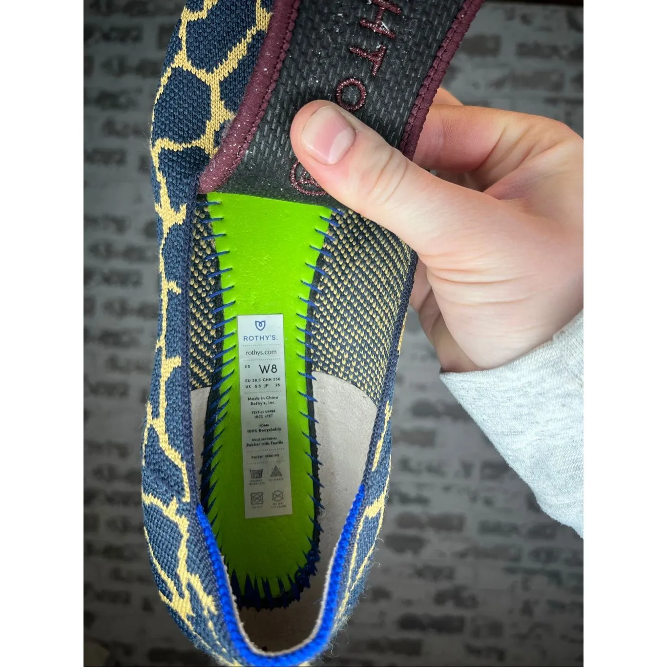 Rothy’s | women animal print navy blue flats - Image 2