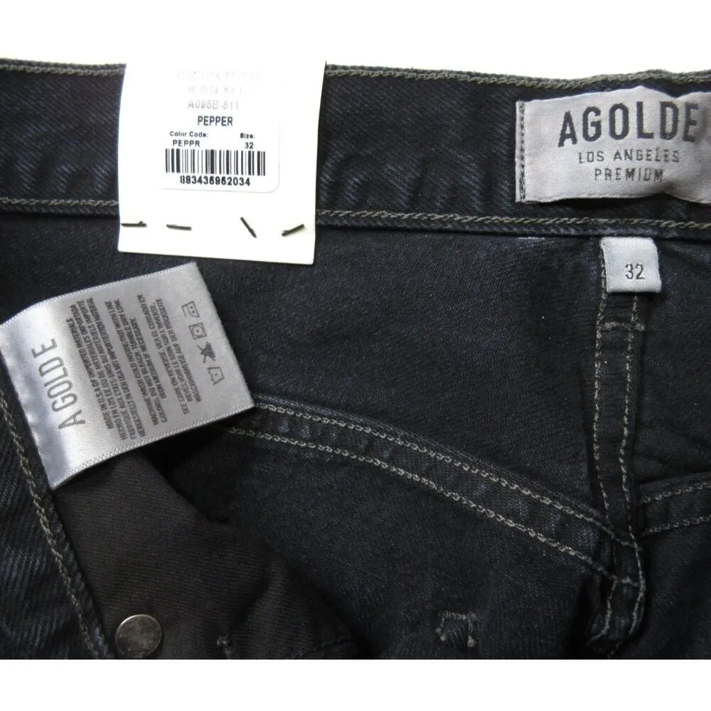 NWT AGOLDE Pinch Waist in Pepper High Hi Rise Kick Crop Rigid Jeans 32 - Image 3