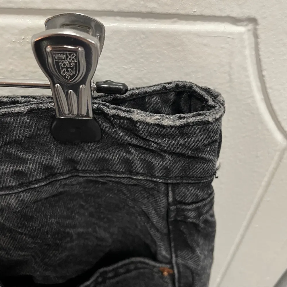 Zara Black High Rise Straight Leg Jeans - Image 4