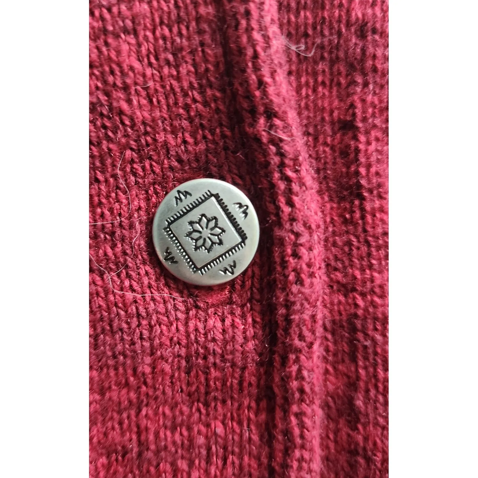 Woolrich Christmas Cardigan Snowman Embroidered Button Up Sweater L - Image 6