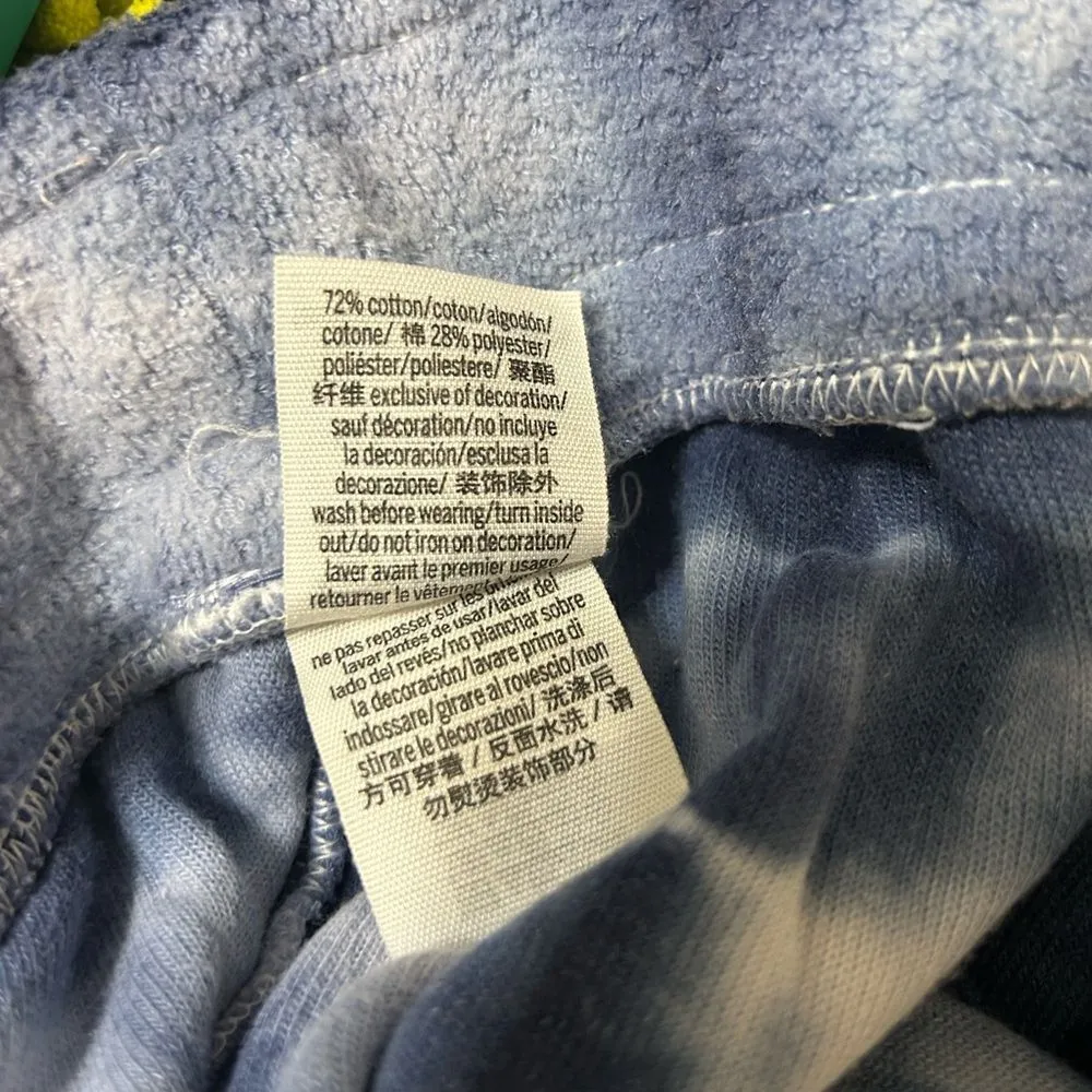 Pink Victoria Secret Tye Dye Blue and White Jogger Sweatpants (Size Small) - Image 6