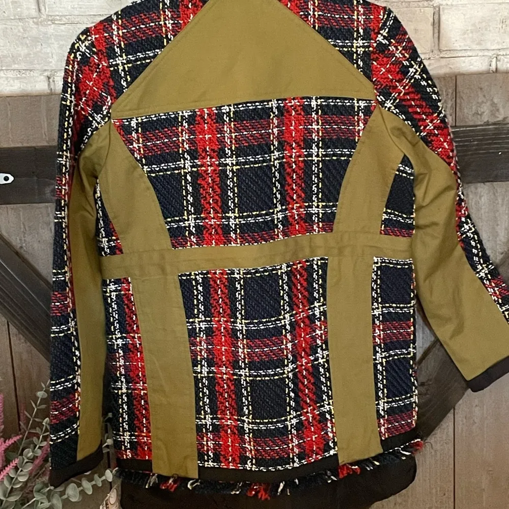 🎪🎪🎪BOGOHO 🎪🎪🎪WD-NY 4 Pocket Plaid/Army Green Zipper Jacket - Image 6