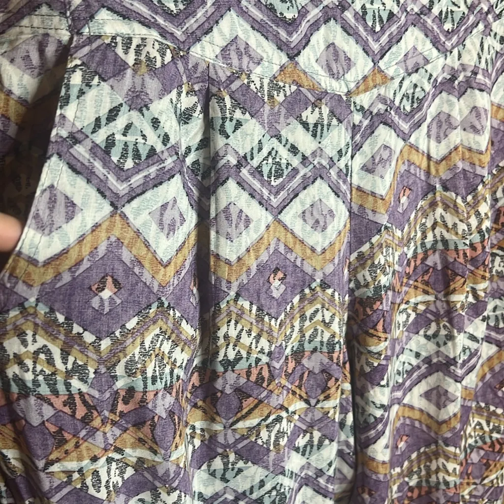 Free People Aztec Southwestern Pocket Jog Pocket Boho Slouch Crop Stretch Pant - Image 3