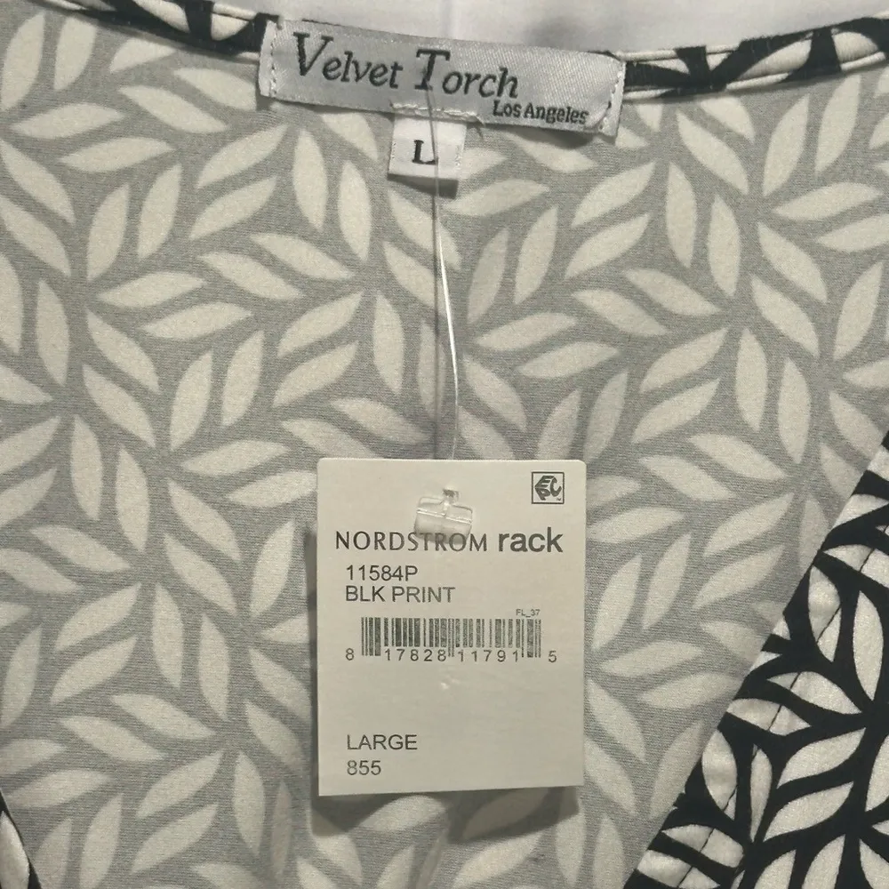 Velvet torch Los AngelesNWT Women’s large black and white print long dress - Image 3