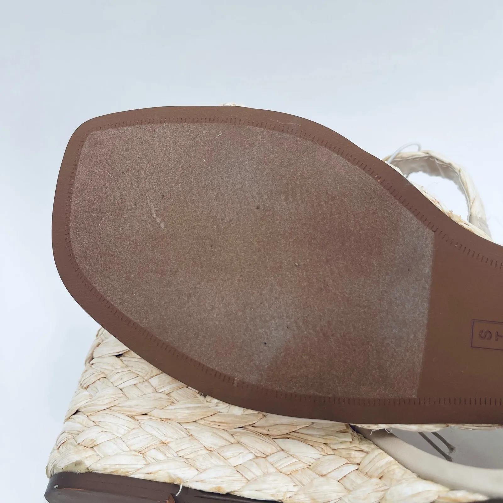 STEVEN NEW YORK Wedge Sandals Heels Size 9 Ardy Raffia Woven Espadrille Natural - Image 9