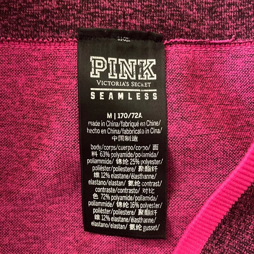 PINK Victoria’s Secret Hot Pink High Waisted Seamless Leggings Size M - Image 7