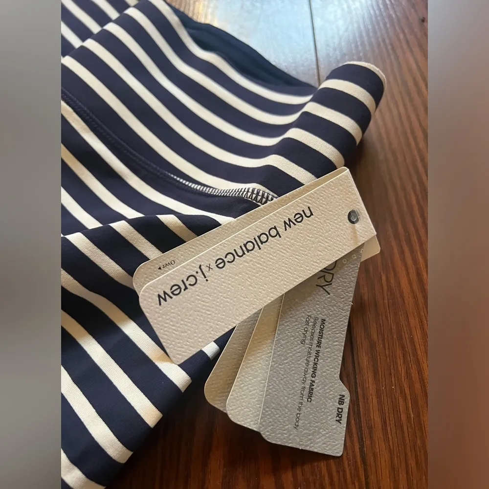 Navy white JCrew x new balance collaboration athletic Capri pants - Image 3