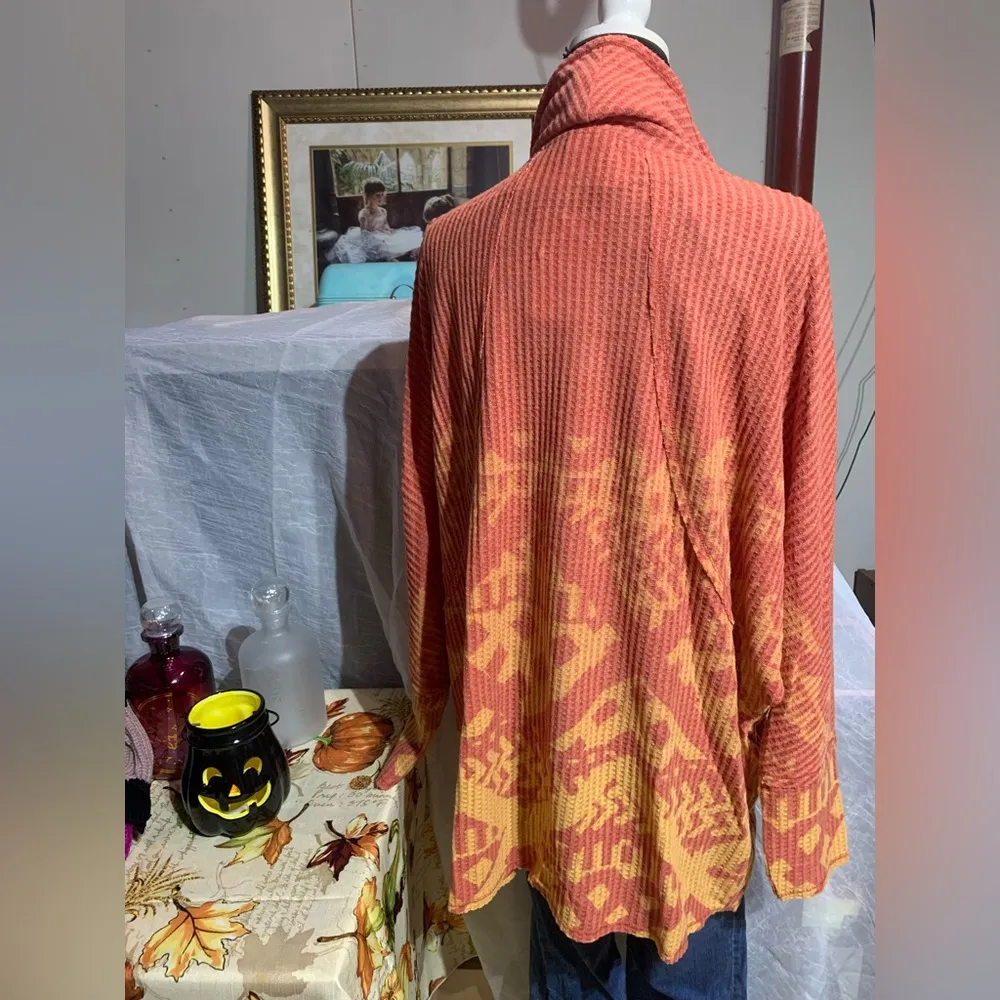 LuLaRoe  Kristen Coral Orange Cowl Neck Pullover - Image 5