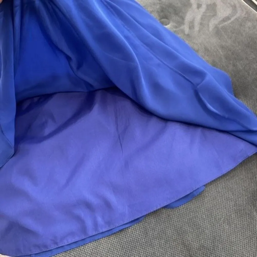 AZAZIE GRACE Royal Blue‎ A-Line Pleated Chiffon Dress Size 6 Bridesmaid Wedding - Image 8