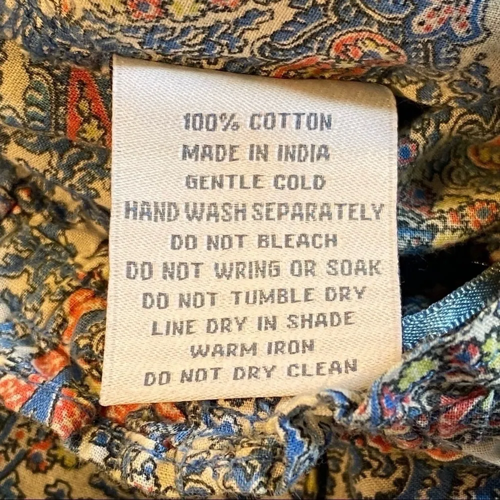 Anthropologie  Fleurette Paisley Skort Blue Size Medium - Image 10