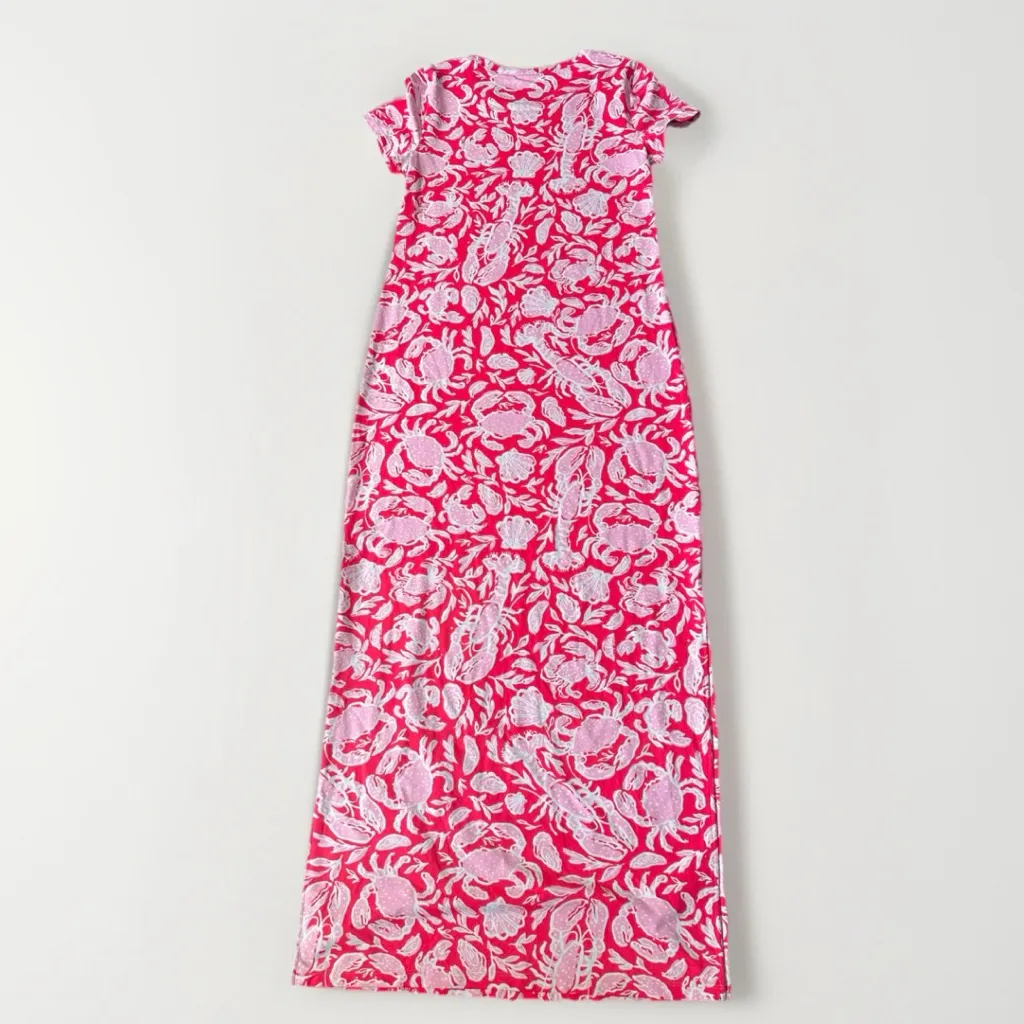 NWT Women’s Lilly Pulitzer KADEN UPF 50+ MAXI DRESS, CANE CORAL CRAB Small - Image 10