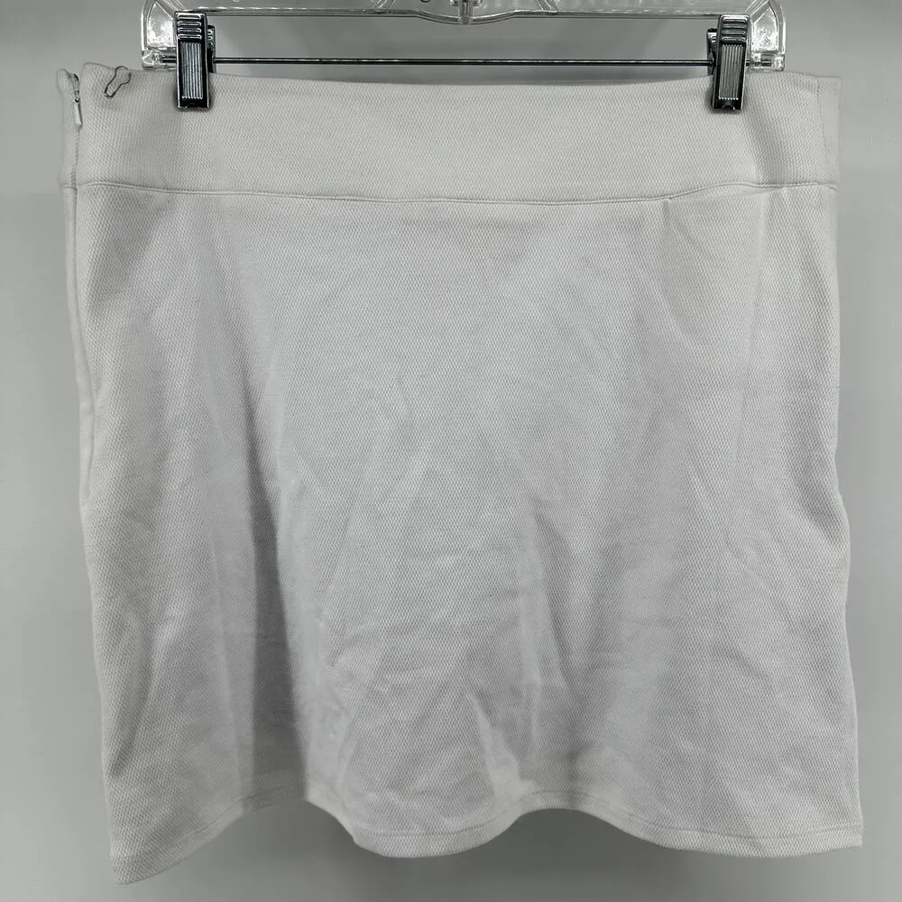 Krimson Klover Avery Mini Skort Elastic Side Striped Tennis Golf White L NWOT Size L - Image 7