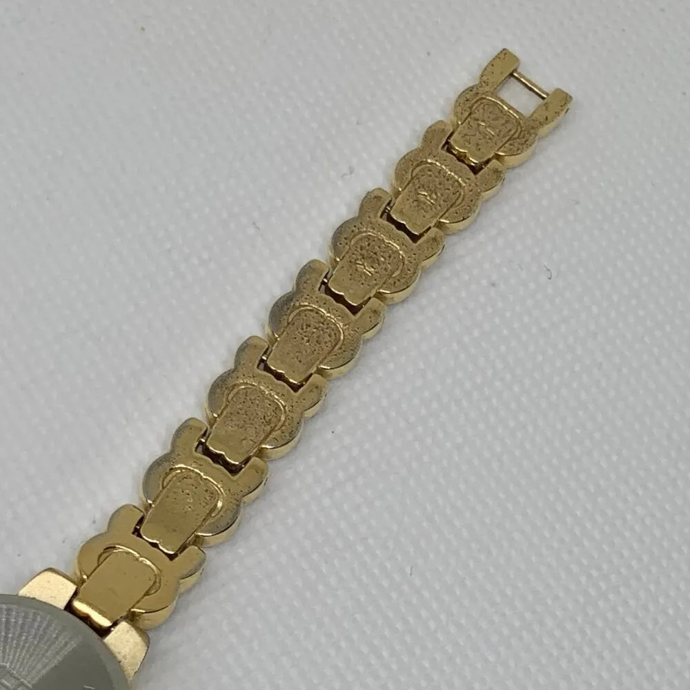 Vintage Acqua silver gold tone women watch quartz analog 23mm size 6” running - Image 5