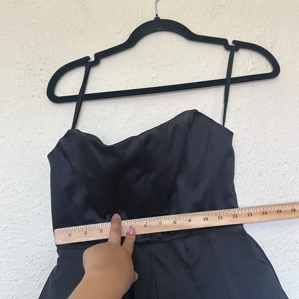 House of cb contessa Black Strapless Satin Corset Midi Dress NWOT Size S - Image 8