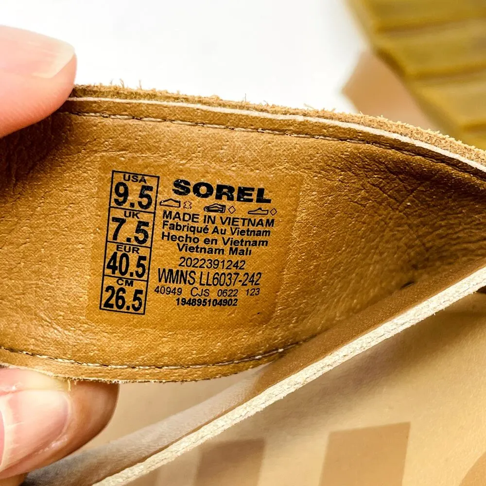 Sorel Tan Leather Slip-On Thong Sandals 9.5 LL6037-242 - Image 8