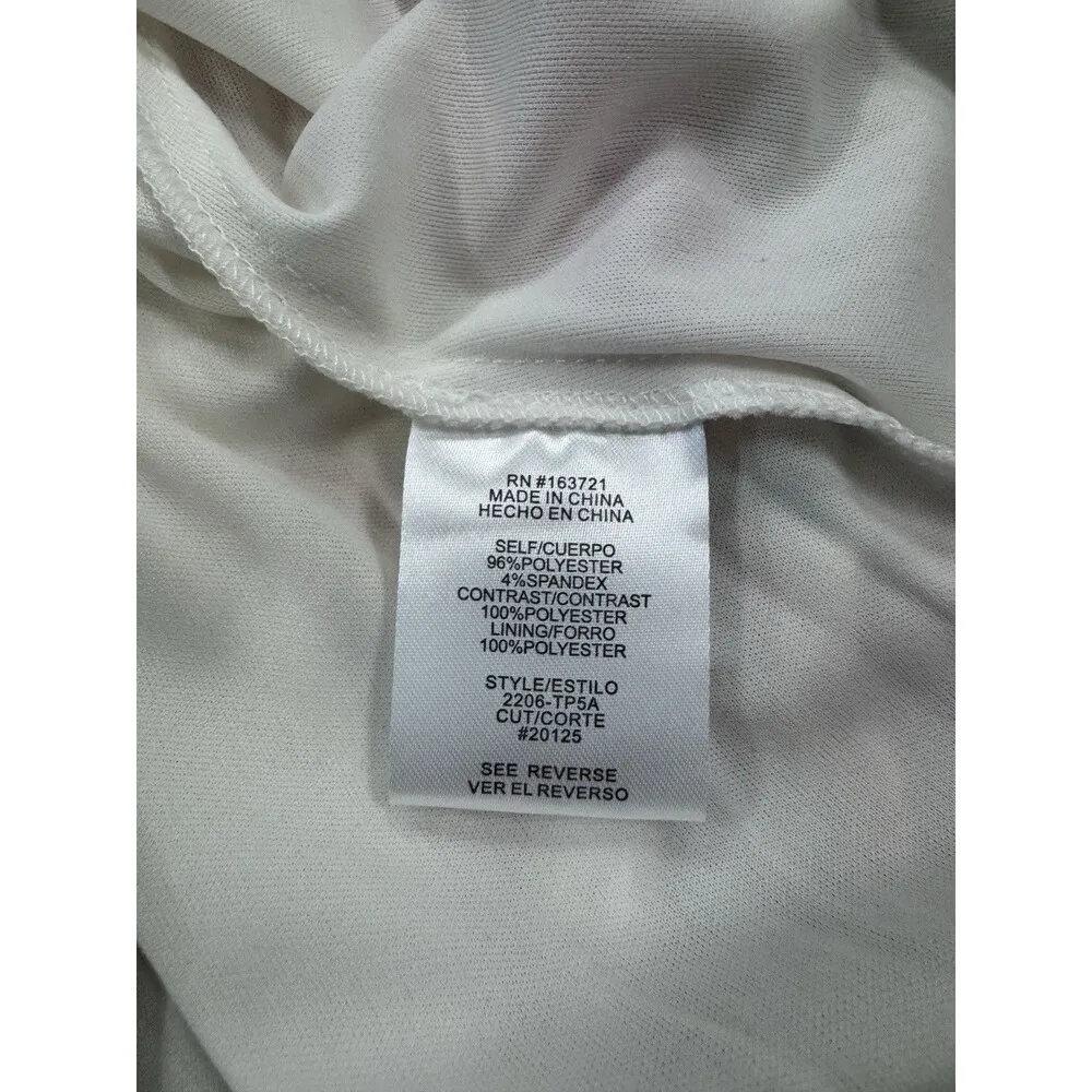 City Studio Juniors' Women's Ivory Floral Cowl Neck Self - Image 9