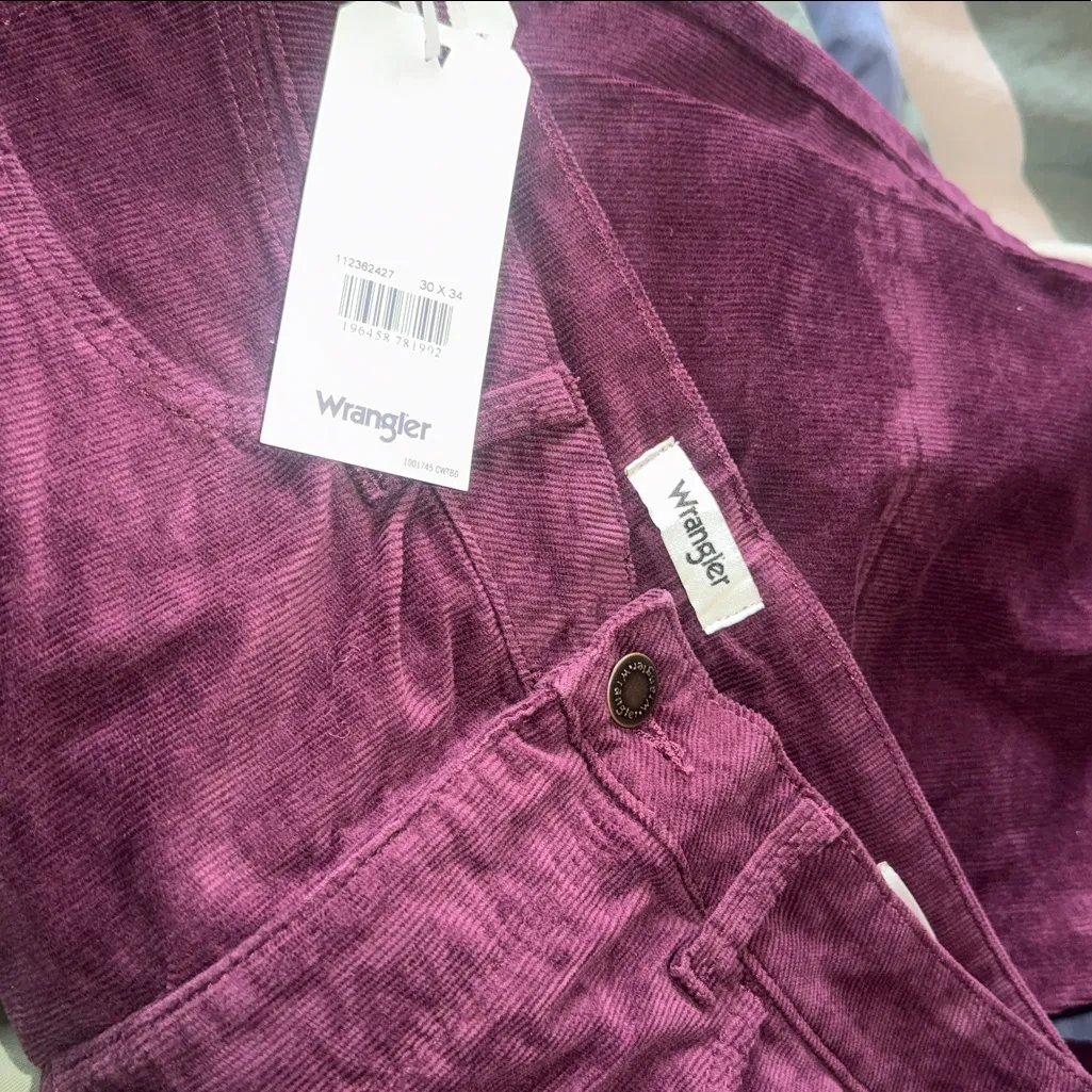 NWT Wrangler Women’s High-Rise Bootcut Corduroy Pants Purple 30 - Image 5