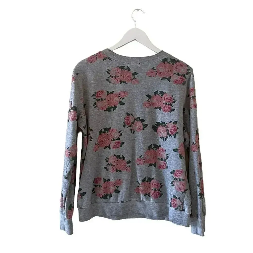 Miss Chievous Gray Pink Roses Chabby Chic Romantic SZ XL #1790 - Image 5