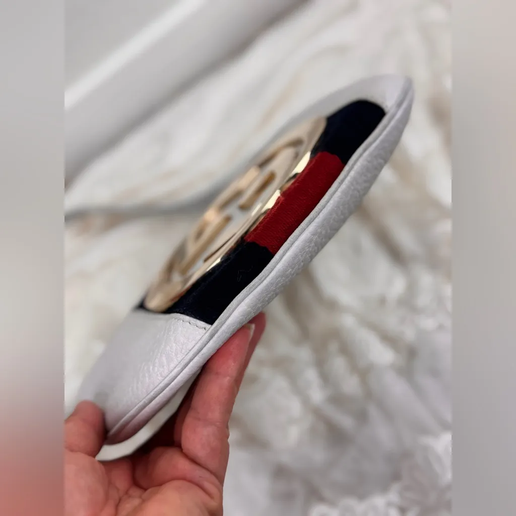 Gucci White Shoulder Bag with Red and Black Stripe - Image 7
