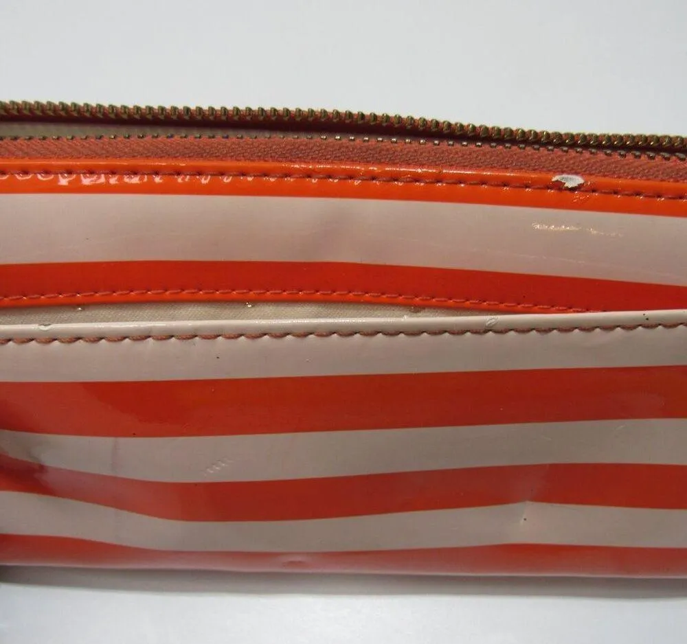 Kate Spade New York Wallet Multicolor Orange Striped Zip Around - Image 6