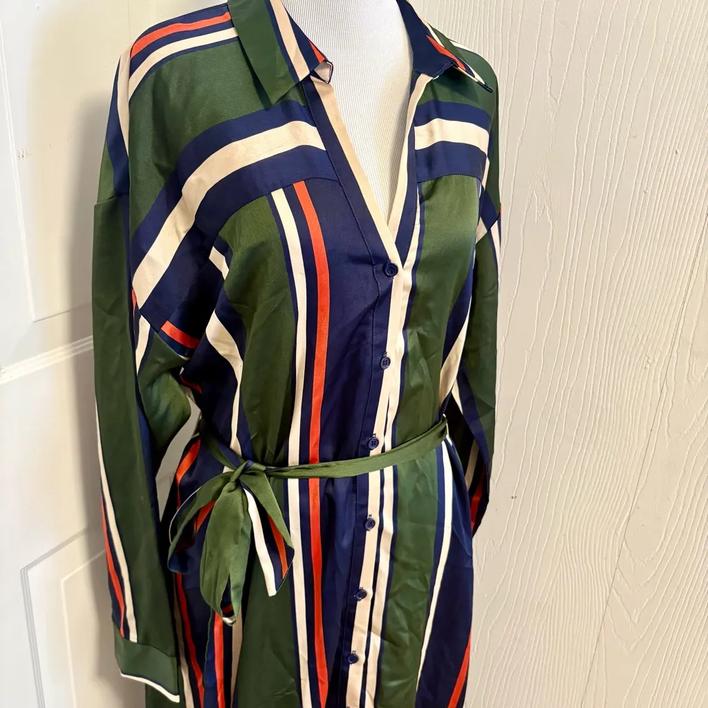 Ark & Co Satin Button Down Dress* - Image 2