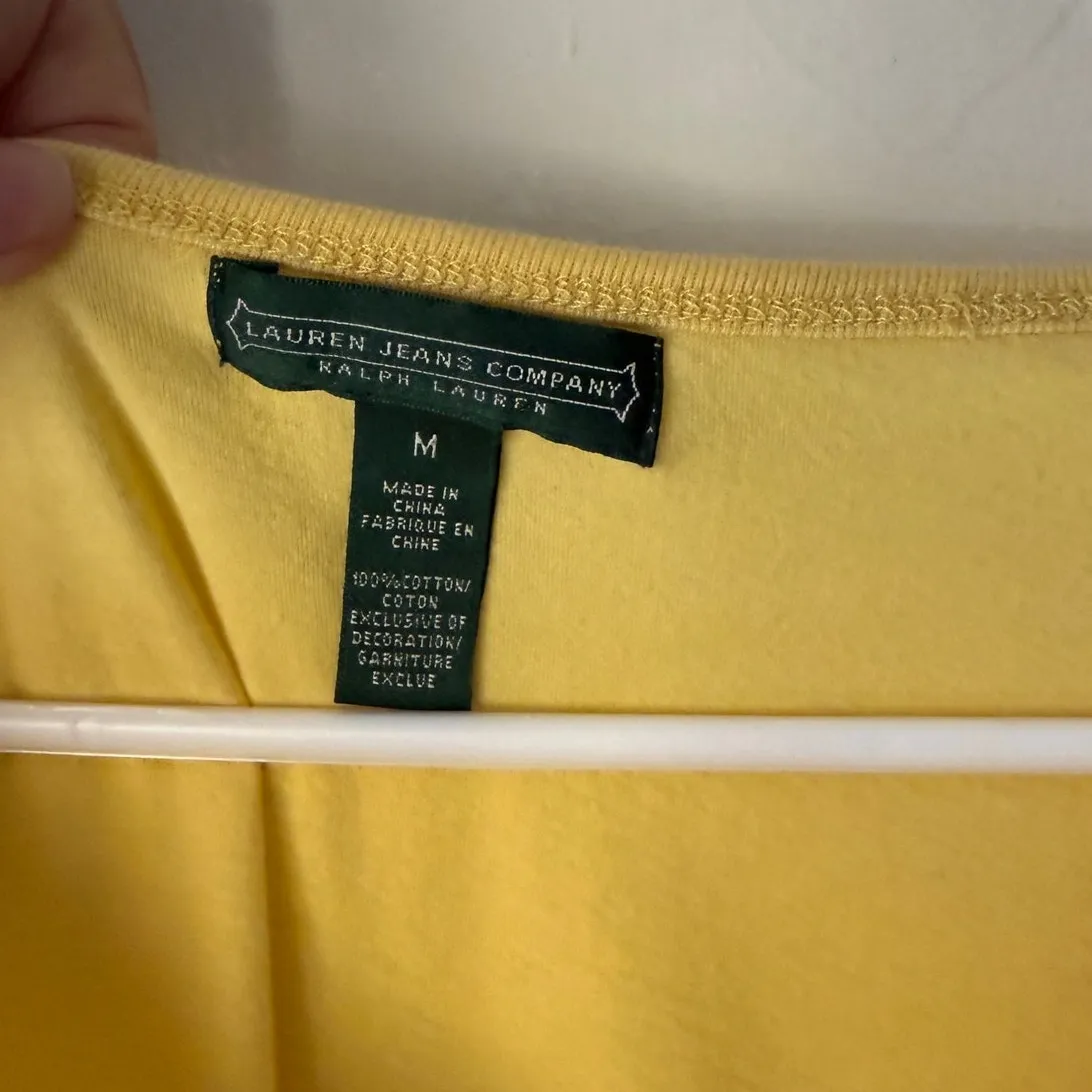 Lauren Jeans Co Ralph Lauren‎ Butter Yellow Preppy M V - Image 5