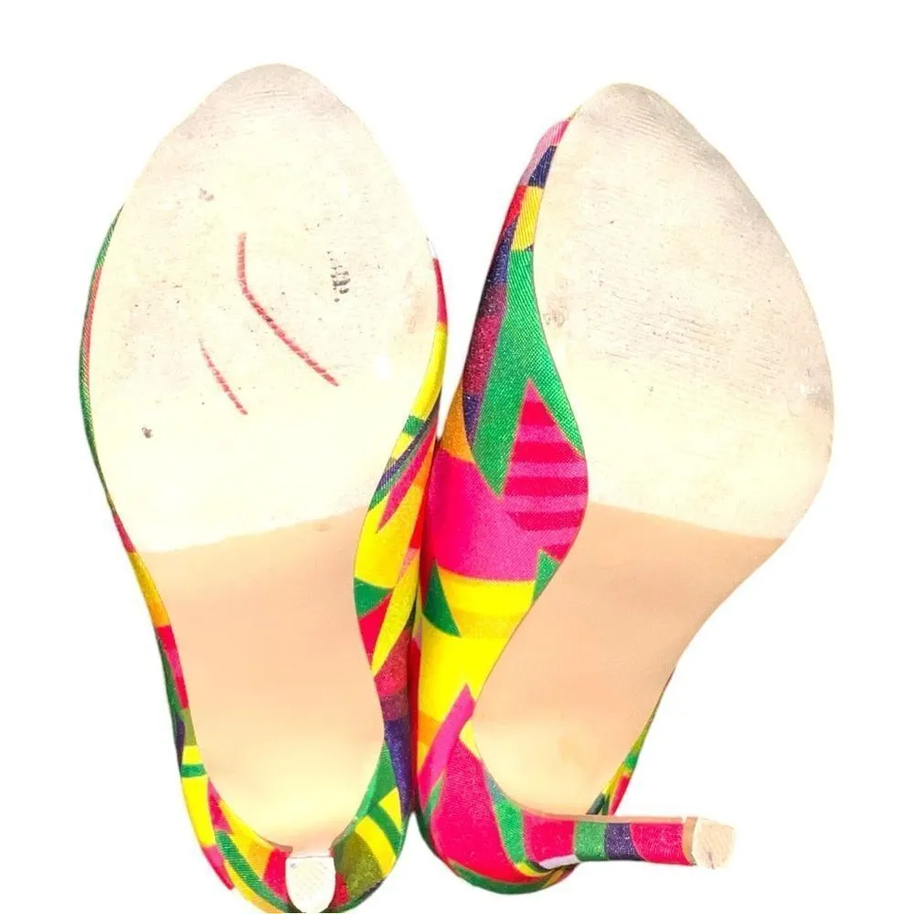 Liliana geo pattern awesome booties! Open toe . New - Image 9