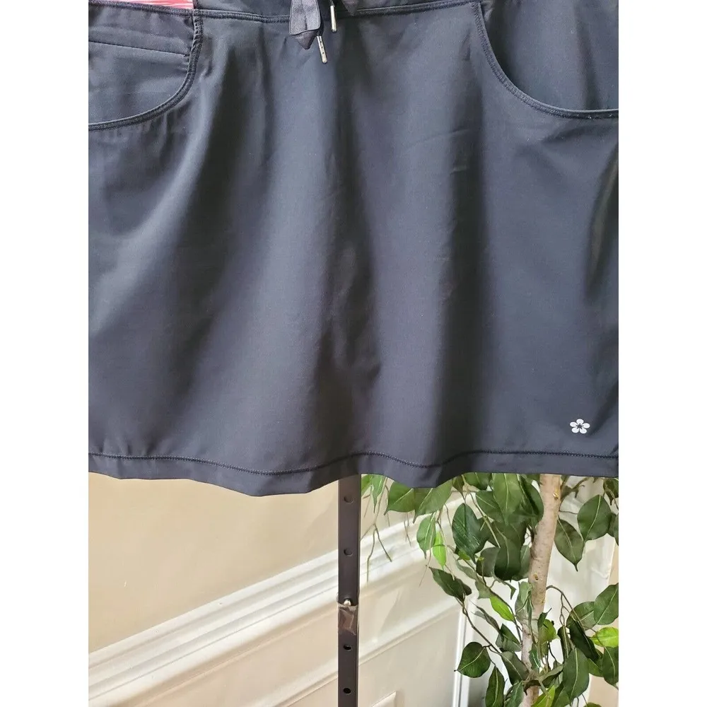 Tuff Athletics Women's Solid Black Cotton Pull On Mid Rise Athletic Wear Skirt M - Image 4
