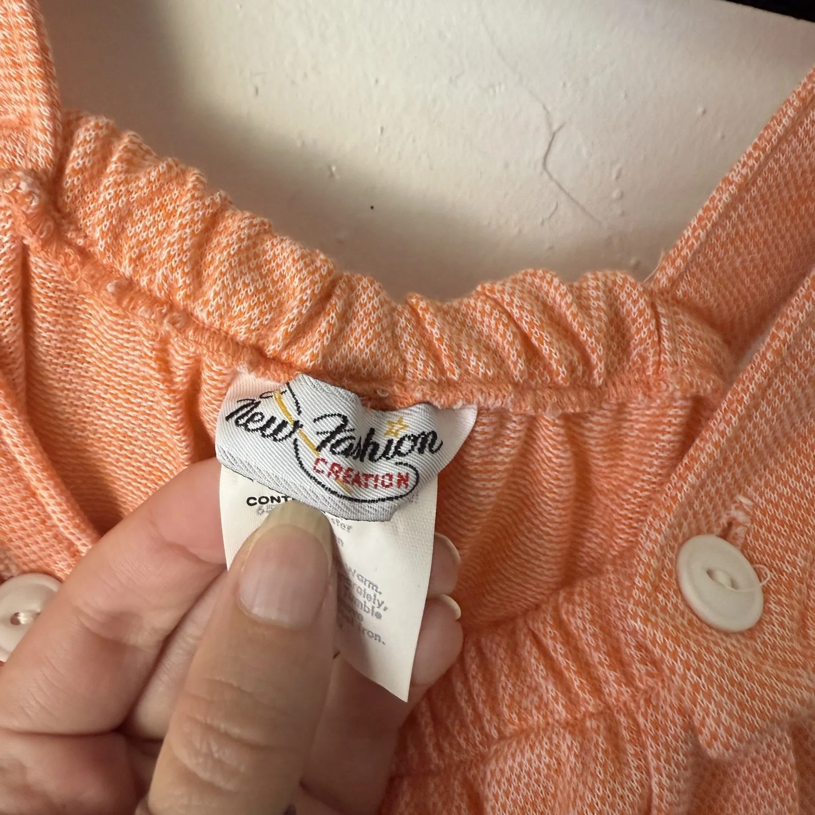 New Fashion Creation Romper Vintage 70s Medium Orange‎ Sleeveless Drawstring Orange - Image 7