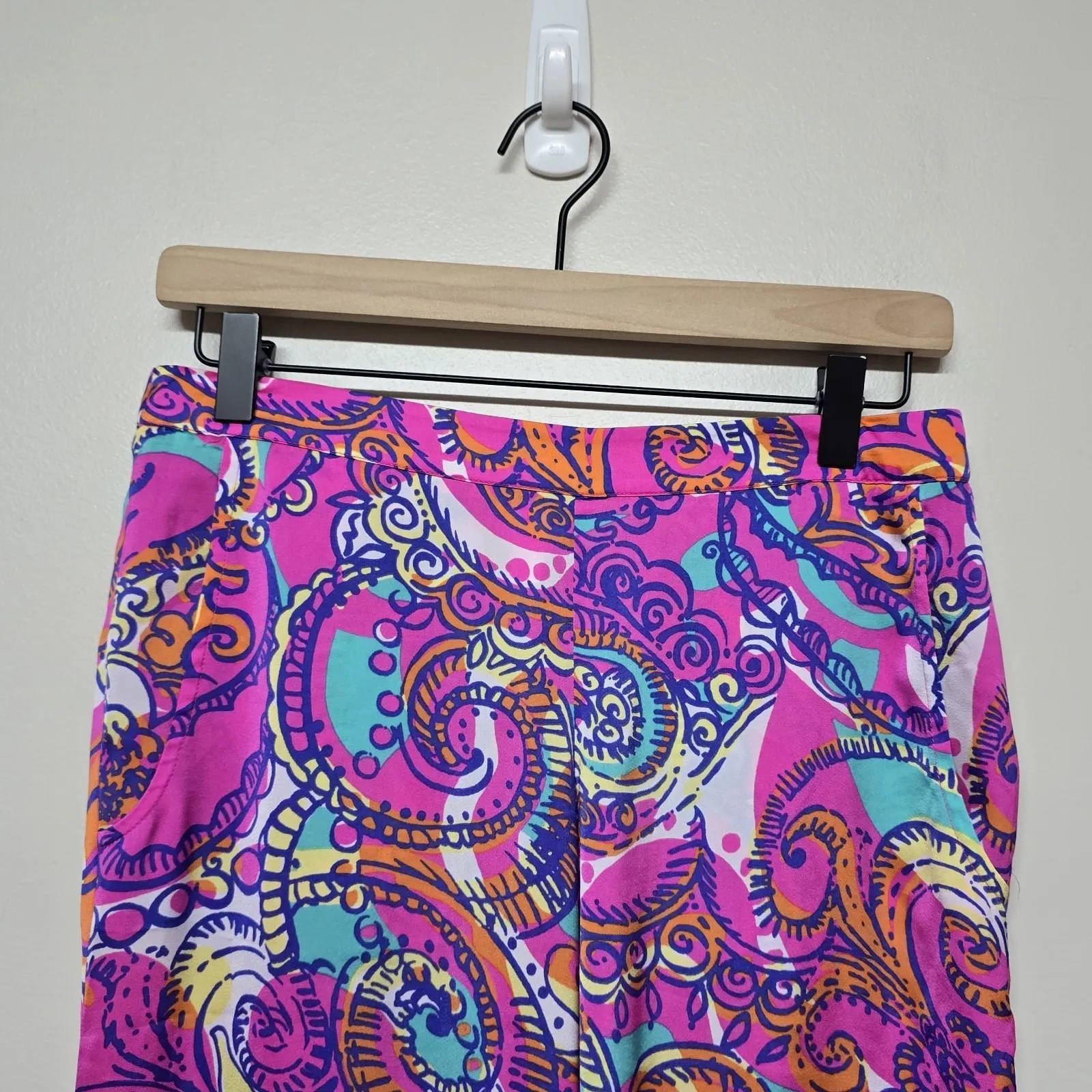 Lilly‎ Pulitzer Cambridge Palazzo Sea And Be Seen Wide Leg Pants Tropical Sz S - Image 3