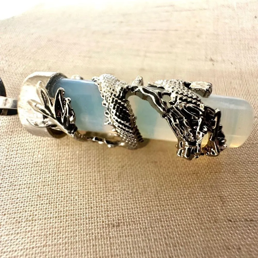Opalite wrap around dragon pendant necklace - Image 3