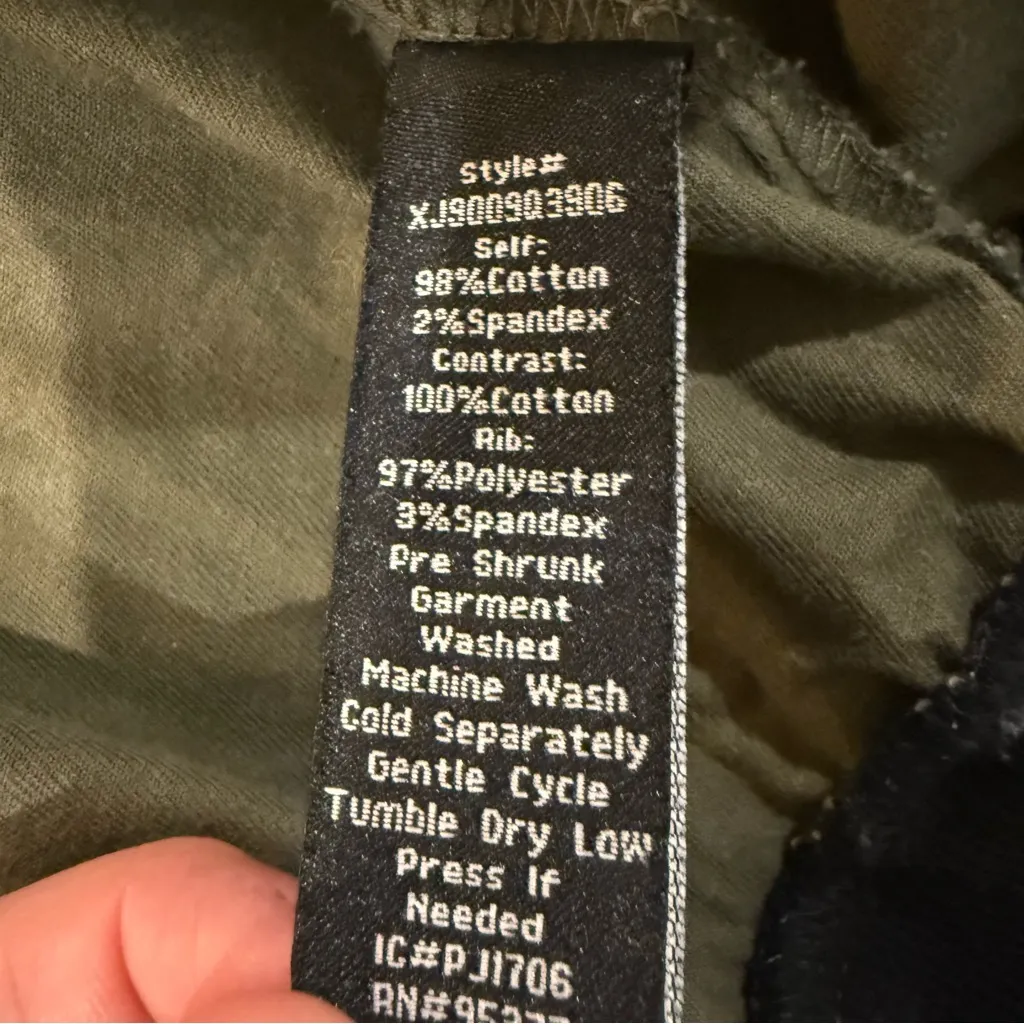 Sanctuary Military Style Camo Bomber Full Zip Jacket Women’s Medium Army Green - Image 7