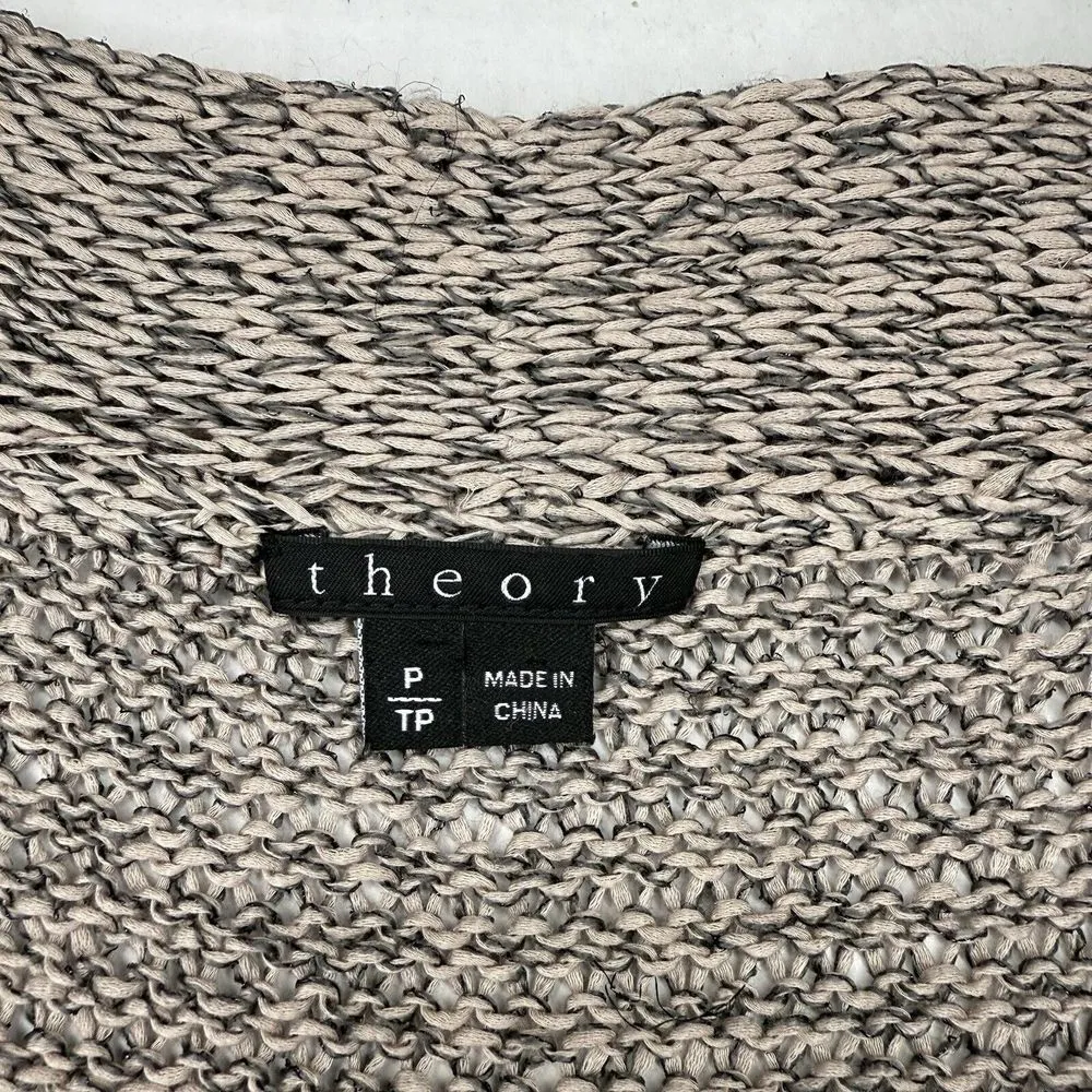 Theory Open Cardigan Sweater‎ | Women's Size PT (XS Tall) | Long Line | Stretch - Image 4