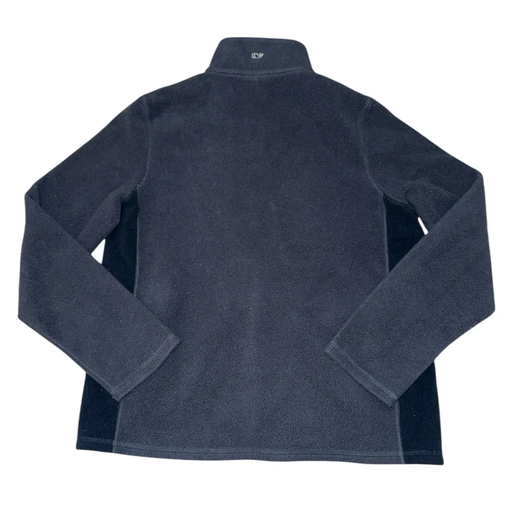 Vineyard Vines women’s XL navy blue grey full zip up fleece - Image 2
